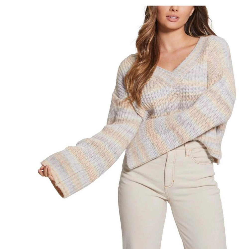 Guess Rose Space Dye Neena Vneck Sweater